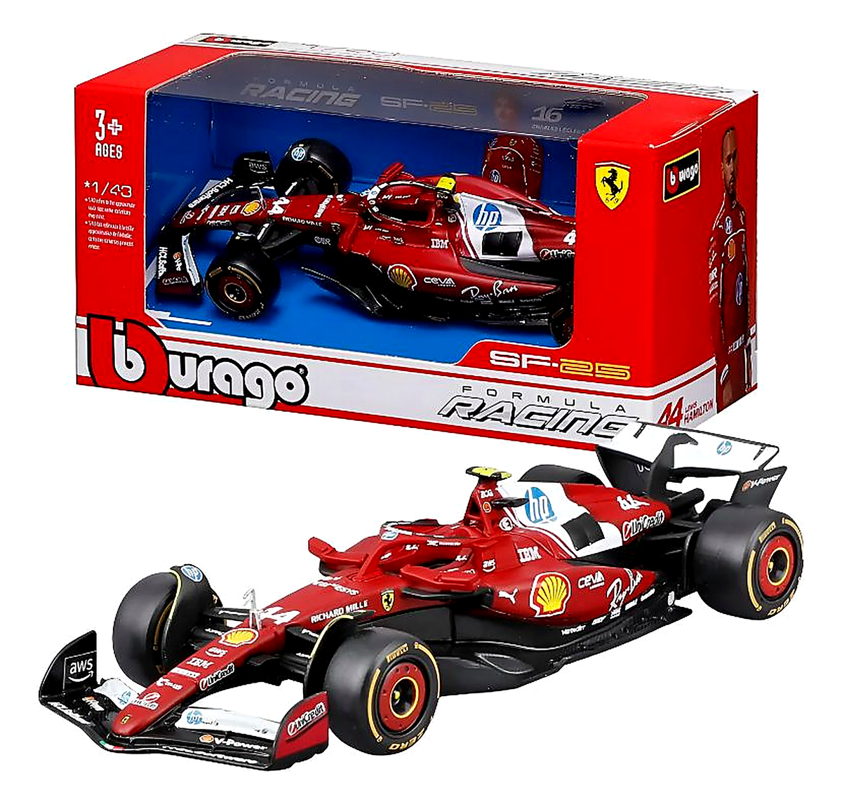 Miniatura F1 Ferrari – SF-25 (Lewis Hamilton) 1:43 🏎️🔥