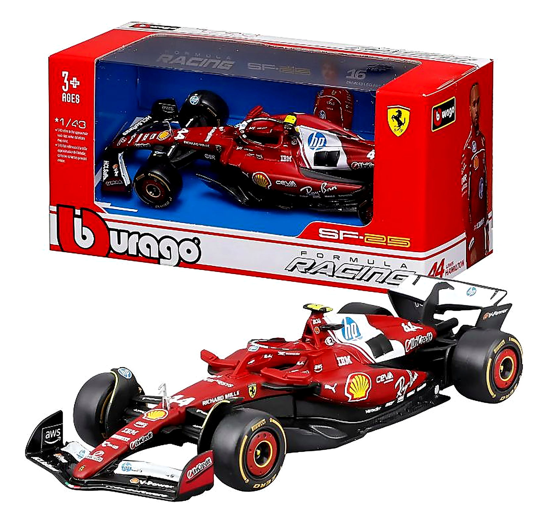 Miniatura F1 Ferrari – SF-25 (Lewis Hamilton) 1:43 🏎️🔥