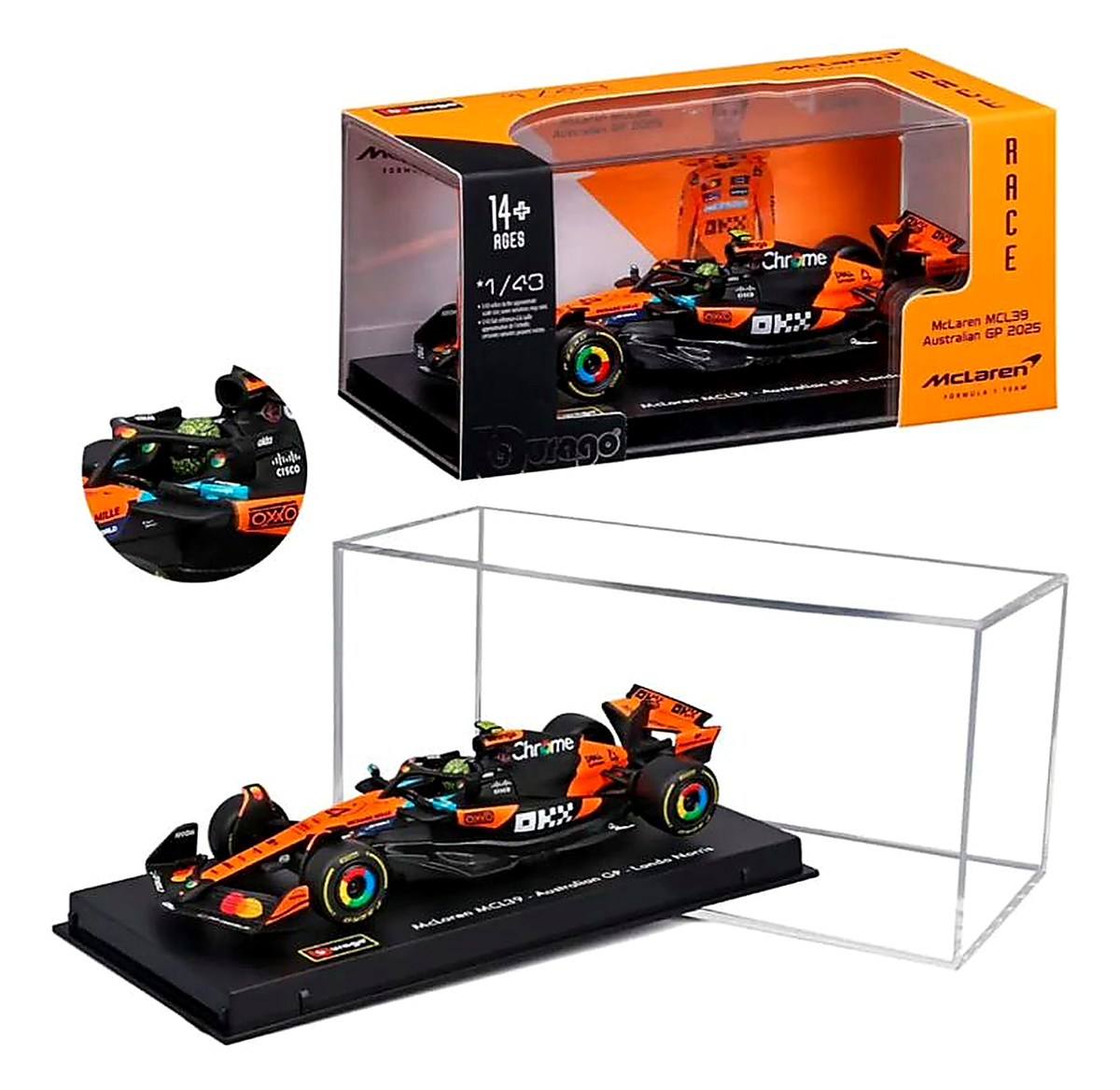 Miniatura F1 McLaren – MCL39 (Australian GP 2025) 1:43 🧡🏁